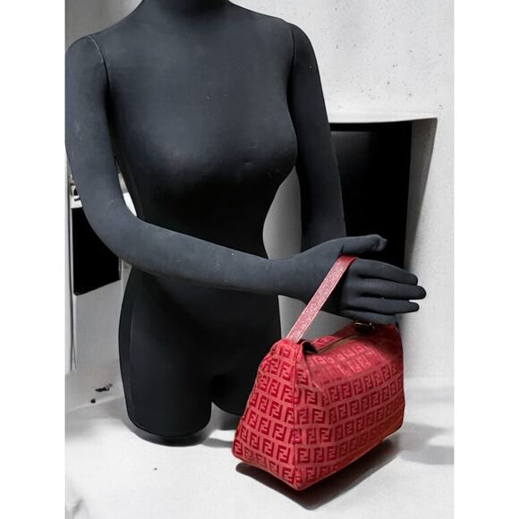 Vintage FENDI Zucchino Jacquard Handbag - Picture 10 of 15